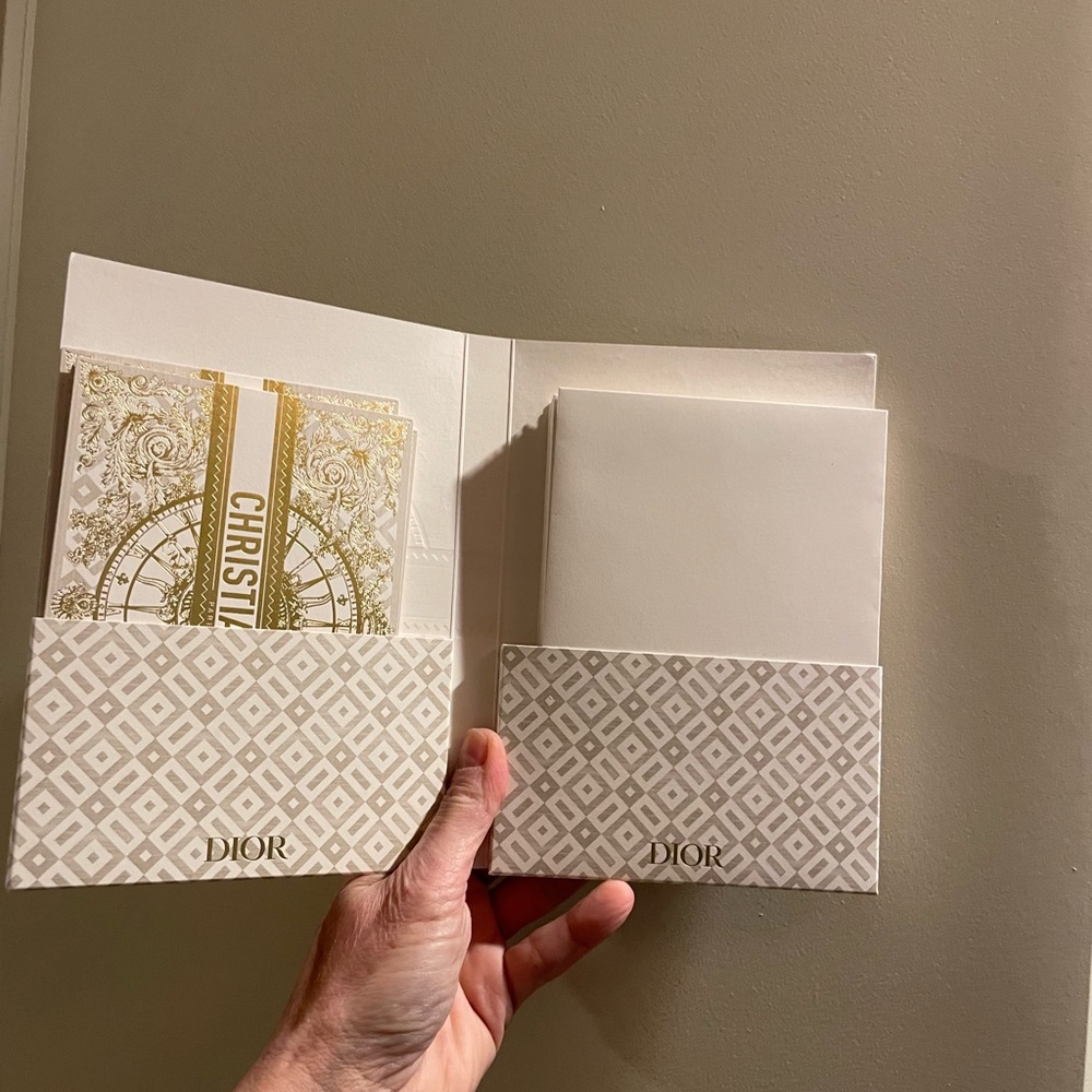 Dior Elegant Cream and Gold Stationery Set NIB